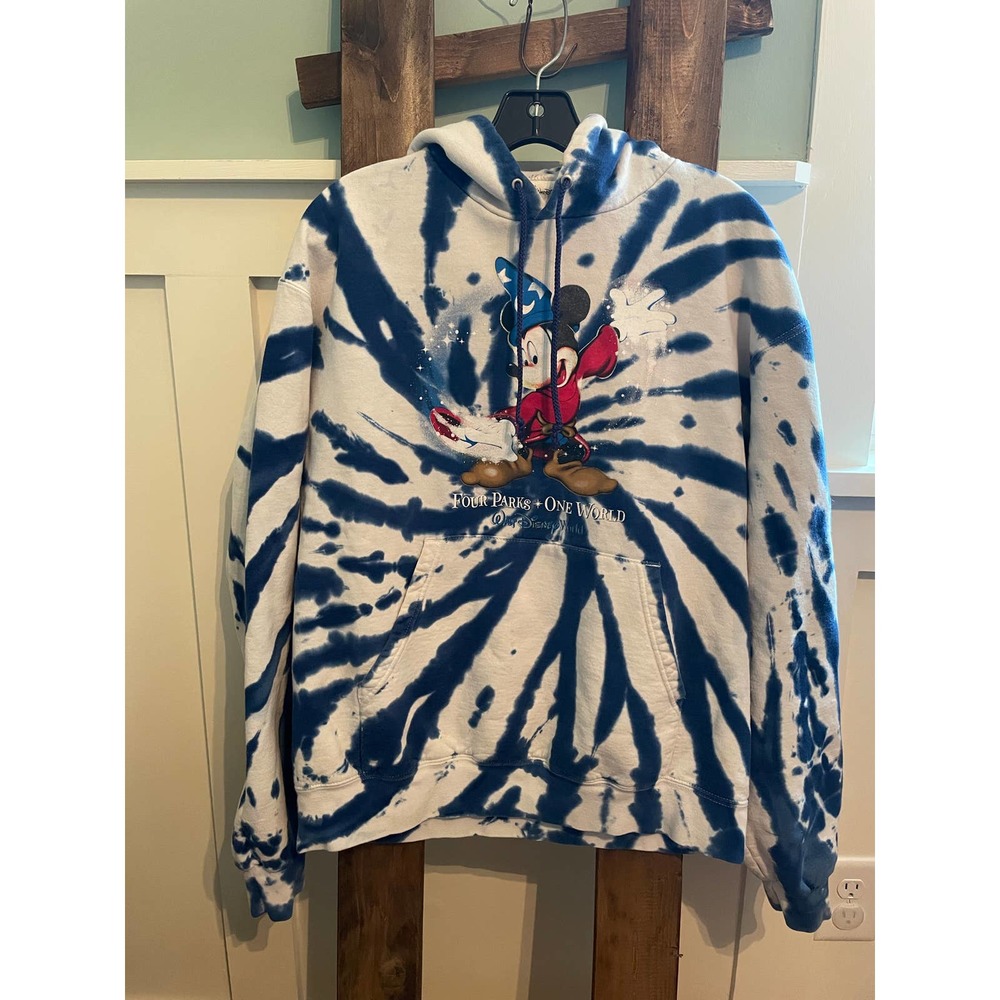 Vntg Walt Disney World Four Parks World Tie Die Sweatshirt Good Pre-Owned Cond